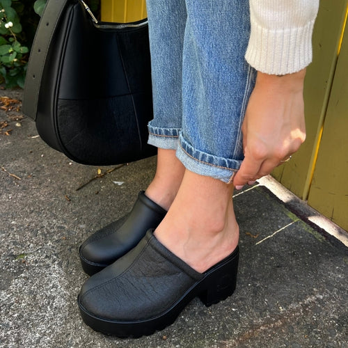 sabots à talons IRENE - noir