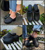 sabots à talons IRENE - noir