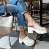 sabots à talons IRENE - beige