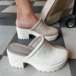 sabots à talons IRENE - beige